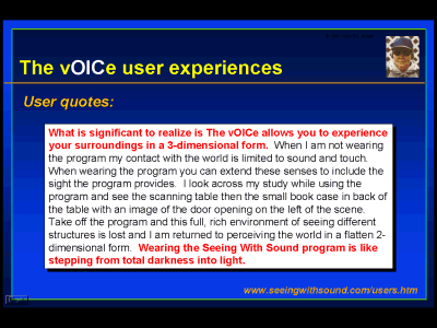 User experiences